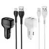 АВТОМОБІЛЬНИЙ ЗАРЯДНИЙ ПРИСТРІЙ 4IN1 HOCO Z36 LEADER 2USB, 2,4A + CABLE MICRO, ЧОРНИЙ