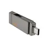 ФЛЕШ-НАКОПИЧУВАЧ USB-A, C HOCO UD14 CLEVER USB3.2 TYPE-C MINI FLASH DRIVE 128GB METAL, СІРИЙ