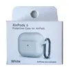 ЧОХОЛ ДЛЯ AIRPODS 3 SILICONE SLIM (+ КАРАБИН) NEW BOX, БІЛИЙ