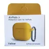 ЧОХОЛ ДЛЯ AIRPODS 3 SILICONE SLIM (+ КАРАБИН) NEW BOX ЖОВТИЙ