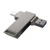 ФЛЕШ-НАКОПИЧУВАЧ USB-A, C HOCO UD15 CLEVER USB3.2 TYPE-C 32GB, СІРИЙ
