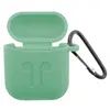 MR4_49833 Чохол для airpods силіконовий logo 2in1 (+ карабин) (тех. пак) mint 