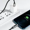 КАБЕЛЬ PD BASEUS DISPLAY FAST CHARGING DATA CABLE TYPE-C TO LIGHTNING 20W 2M, ЧОРНИЙ CATLSK-A01