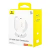 МЕРЕЖЕВИЙ ЗАРЯДНИЙ ПРИСТРІЙ BASEUS CUBE FAST CHARGER C+U 30W EU CLUSTER, БІЛИЙ P10111404213-00