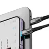 КАБЕЛЬ PD BASEUS GLIMMER SERIES FAST CHARGING DATA CABLE TYPE-C TO LIGHTNING 20W 1M, ЧОРНИЙ CADH000001