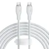 КАБЕЛЬ PD BASEUS PUDDING SERIES FAST CHARGING CABLE TYPE-C TO TYPE-C 100W 2M, БІЛИЙ P10355702221-01