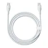 КАБЕЛЬ PD BASEUS PUDDING SERIES FAST CHARGING CABLE TYPE-C TO TYPE-C 100W 2M, БІЛИЙ P10355702221-01
