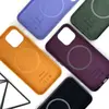 MR4_56664 Чохол leather case with magsafe для iphone 16 pro stone, сірий 