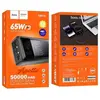 ЗОВНІШНІЙ АКУМУЛЯТОР POWER BANK HOCO DB81A APOLLO PD65W FULLY COMPATIBLE POWER BANK 50 000MAH, ЧОРНИЙ