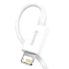 КАБЕЛЬ BASEUS SUPERIOR SERIES FAST CHARGING DATA CABLE USB-A TO LIGHTNING 2.4A 0.25M, БІЛИЙ CALYS-02