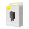 МЕРЕЖЕВИЙ ЗАРЯДНИЙ ПРИСТРІЙ BASEUS COMPACT QUICK CHARGER 2U+C 30W EU, ЧОРНИЙ CCXJ-E01