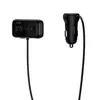 АВТОМОБІЛЬНИЙ ЗАРЯДНИЙ ПРИСТРІЙ + FM МОДУЛЯТОР BASEUS T SHAPED S-16, 2XUSB-A, CAR BLUETOOTH MP3 PLAYER, CCMT000201, ЧОРНИЙ