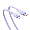 КАБЕЛЬ PD BASEUS PUDDING SERIES FAST CHARGING CABLE TYPE-C TO LIGHTNING 20W 1.2M ПУРПУРОВИЙ P10355701511-00
