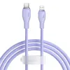 КАБЕЛЬ PD BASEUS PUDDING SERIES FAST CHARGING CABLE TYPE-C TO LIGHTNING 20W 1.2M ПУРПУРОВИЙ P10355701511-00