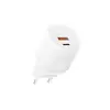 МЕРЕЖЕВИЙ ЗАРЯДНИЙ ПРИСТРІЙ XO L144 (EU) PD20W 1USB-A+1TYPE-C FAST CHARGER, БІЛИЙ