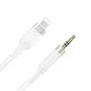 АДАПТЕР XO NB-R279A IP TO 3.5 BRUSHED CLEAR AUDIO CABLE, БІЛИЙ
