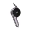 АВТОМОБІЛЬНИЙ ЗАРЯДНИЙ ПРИСТРІЙ XO CC65 2IN1 WITH RETRACTABLE CAR CHARGER ФІОЛЕТОВИЙ