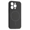 MR4_61794 Чохол silicone case full camera fine ring magsafe для iphone 12 pro max charcoal, сірий, чорний 