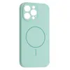ЧОХОЛ SILICONE CASE FULL CAMERA FINE RING MAGSAFE ДЛЯ IPHONE 12 PRO MAX LIGHT CYAN