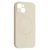 ЧОХОЛ SILICONE CASE FULL CAMERA FINE RING MAGSAFE ДЛЯ IPHONE 15 ANTIQUE, БІЛИЙ