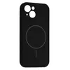 ЧОХОЛ SILICONE CASE FULL CAMERA FINE RING MAGSAFE ДЛЯ IPHONE 15, ЧОРНИЙ