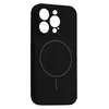ЧОХОЛ SILICONE CASE FULL CAMERA FINE RING MAGSAFE ДЛЯ IPHONE 15 PRO, ЧОРНИЙ