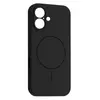 MR4_61894 Чохол silicone case full camera fine ring magsafe для iphone 16, чорний 