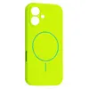 MR4_61904 Чохол silicone case full camera fine ring magsafe для iphone 16 emerald зелений 