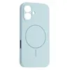 ЧОХОЛ SILICONE CASE FULL CAMERA FINE RING MAGSAFE ДЛЯ IPHONE 16 NEW SKY СИНІЙ