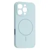ЧОХОЛ SILICONE CASE FULL CAMERA FINE RING MAGSAFE ДЛЯ IPHONE 16 PRO MAX NEW SKY СИНІЙ