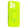MR4_61932 Чохол silicone case full camera fine ring magsafe для iphone 16 pro max emerald зелений 
