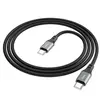 КАБЕЛЬ PD HOCO X86 TYPE-C TO TYPE-C SPEAR 60W SILICONE CHARGING DATA CABLE 1M, ЧОРНИЙ