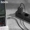 КАБЕЛЬ PD HOCO X86 TYPE-C TO TYPE-C SPEAR 60W SILICONE CHARGING DATA CABLE 1M, ЧОРНИЙ