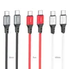 КАБЕЛЬ PD HOCO X86 TYPE-C TO TYPE-C SPEAR 60W SILICONE CHARGING DATA CABLE 1M, ЧОРНИЙ