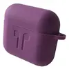 MR4_101318 Чохол для airpods 3 силіконовий 2mm logo 2in1 (+ карабин) (тех. пак) пурпуровий 