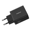 МЕРЕЖЕВИЙ ЗАРЯДНИЙ ПРИСТРІЙ BASEUS CUBE FAST CHARGER 2U+C 30W EU CLUSTER, ЧОРНИЙ P10111402113-00