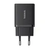 МЕРЕЖЕВИЙ ЗАРЯДНИЙ ПРИСТРІЙ BASEUS CUBE FAST CHARGER 2U+C 30W EU CLUSTER, ЧОРНИЙ P10111402113-00