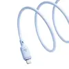 КАБЕЛЬ PD BASEUS SILKY SERIES TYPE-C TO LIGHTNING 20W 1M СИНІЙ P10377700313-00