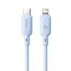 КАБЕЛЬ PD BASEUS SILKY SERIES TYPE-C TO LIGHTNING 20W 1M СИНІЙ P10377700313-00