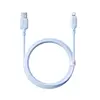 КАБЕЛЬ BASEUS SILKY SERIES USB-A TO LIGHTNING 2.4A 1M СИНІЙ P10377702313-00