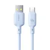 КАБЕЛЬ BASEUS SILKY SERIES USB-A TO TYPE-C 100W 1M СИНІЙ P10377703313-00