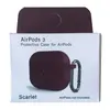 ЧОХОЛ ДЛЯ AIRPODS 3 SILICONE SLIM (+ КАРАБИН) NEW BOX SCARLET