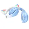 НАВУШНИКИ НАКЛАДНІ HOCO W42 CAT EARS OVER-EAR BT HEADPHONES BT5.3 CRYSTAL СИНІЙ