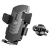 АВТОТРИМАЧ HOCO CA86 DAVY ONE-BUTTON AIR OUTLET CAR HOLDER, ЧОРНИЙ