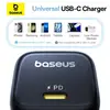 МЕРЕЖЕВИЙ ЗАРЯДНИЙ ПРИСТРІЙ BASEUS PICOGO GAN FAST CHARGER 1C 45W, ЧОРНИЙ P10176800123-00