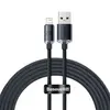 КАБЕЛЬ BASEUS CRYSTAL SHINE SERIES FAST CHARGING DATA CABLE USB-A TO LIGHTNING 2.4A 2M, ЧОРНИЙ CAJY000101
