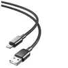 КАБЕЛЬ ХО NB249 5A ANDROID PVC SHINY COLORFUL MICRO DATA CABLE, ЧОРНИЙ