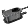 МЕРЕЖЕВИЙ ПОДОВЖУВАЧ HOCO NS7 SHARP 1 POSITION (PD20W, 1C2A) DESKTOP SOCKET (EU, GER), ЧОРНИЙ