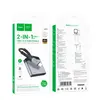 АДАПТЕР АУДІО HOCO LS39 TYPE-C TO TYPE-C+3.5 DIGITAL AUDIO CONVERTER 1.5M METAL, СІРИЙ