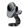 БЕЗДРОТОВИЙ АВТОМОБІЛЬНИЙ ЗАРЯДНИЙ ПРИСТРІЙ HOCO HW28 EXCELSO 2IN1 WIRELESS FAST CHARGING CAR HOLDER, ЧОРНИЙ